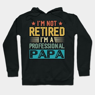 I'm Not Retired I'm A Professional Papa Vintage Father's Day Hoodie